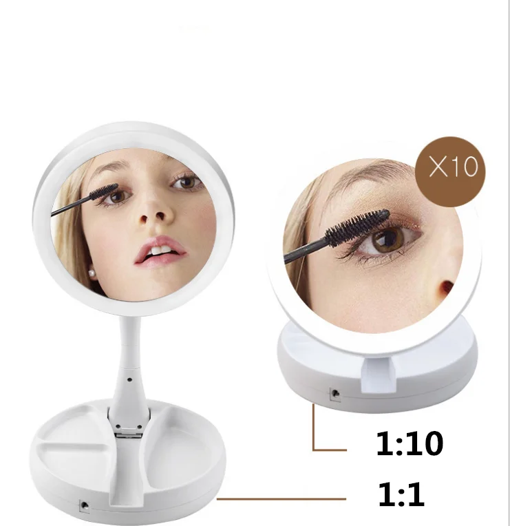 Description Picture 5 of item16 Leds Makeup Vanity Mirror Light 10X LED mirror light LED makeup mirror with led light зеркало для макияжа espejo maquillaje
