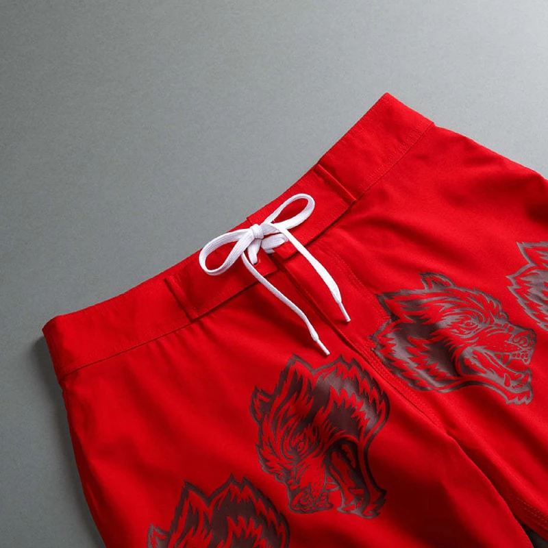 Fashion Wolf head men's shorts Beach slacks Quick drying printed quarter pants Street workout men's tracksuit pants