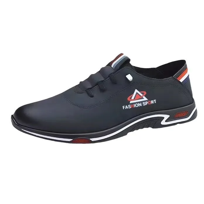 Men's Shoes Fashion Soft Soled Men Casual Shoes British Style Formal Shoes Breathable Lace-Up Bottom Light Sneakers Male Size 4