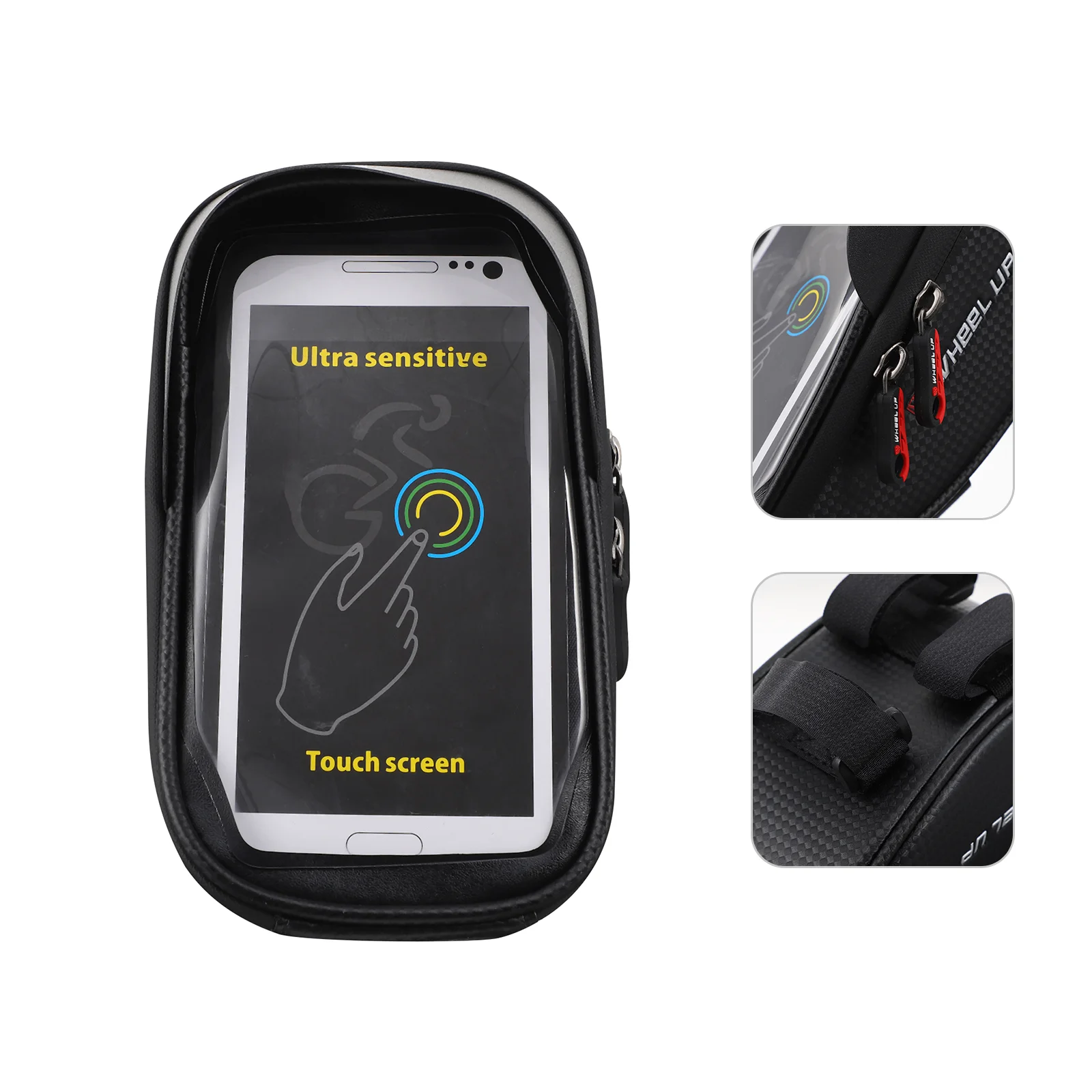 

Cycling Phone Bag Tube Holder Bike Touch Screen Riding Accessory Storage Composite Material Pouch
