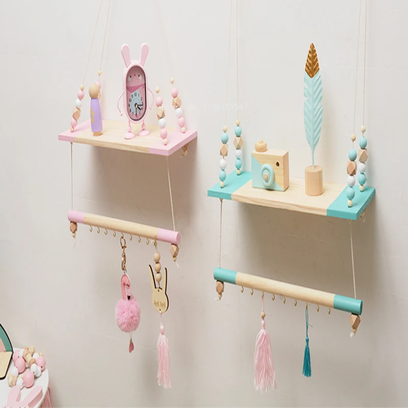 

Подвесная полка Однослойная клэптовая книжная полка без отверстий пеньковая веревка декоративная полка для стен гостиной