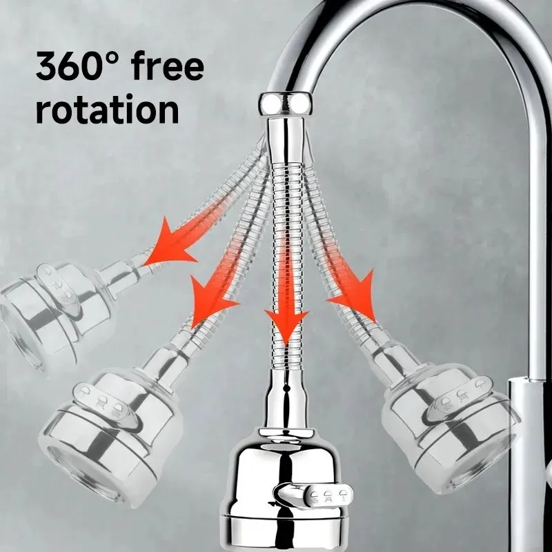 Faucet Extender 3 Modes Universal Kitchen 360&deg; Rotation Filter Gadgets Spray Water Saving Tap Nozzle