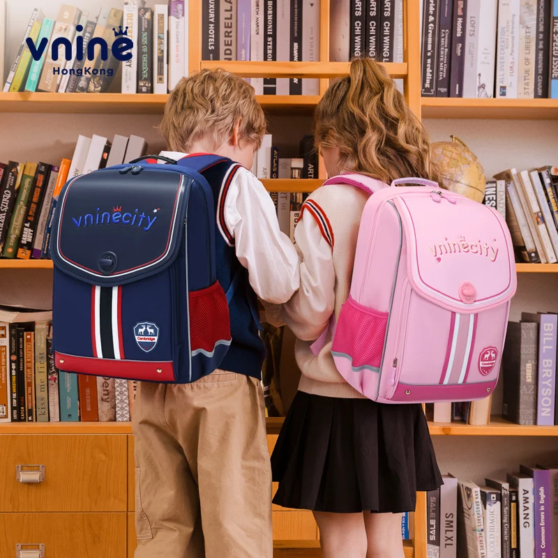 VNINE backpack for elementary school girls and boys from grades one to six, lightweight spine protection backpack for girls