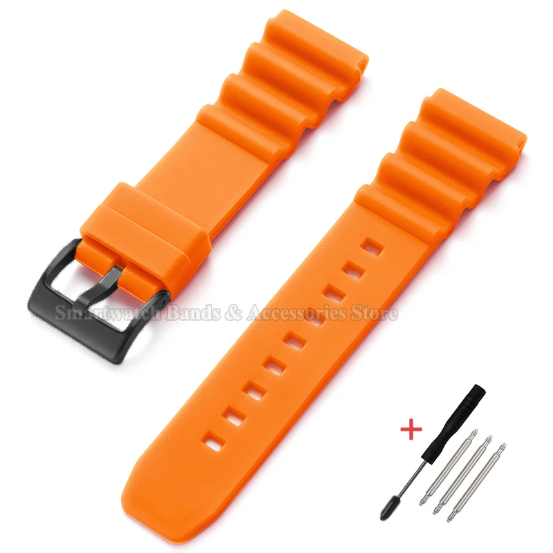 Silicone Waterproof Diving Wristband, 20mm/22mm - Premium Strap