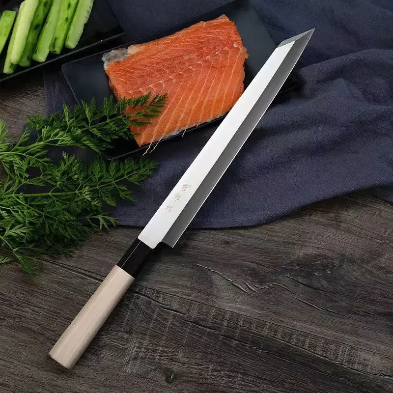 50Cr15Mov Japanese Sashimi Sushi Knife Fish Fillet Raw Slicing Knife Stainless Steel Carving Cooking Cleaver