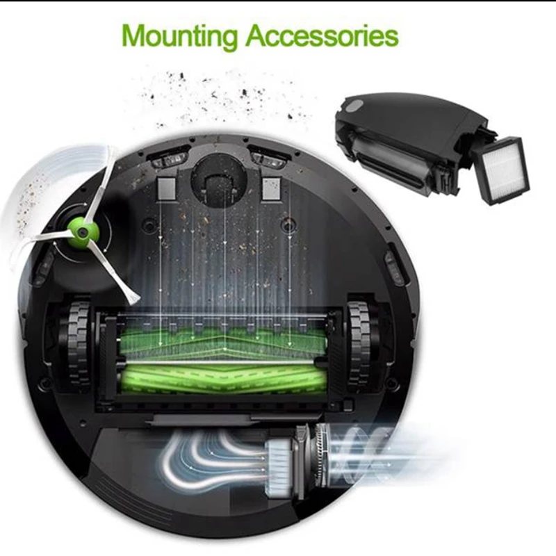 for IRobot Roomba J7 J7+ I7 I7+ I3 I3+ I4 I4+ I6 I6+ I8 I8+ E5 E6 E7 Main Vacuum Cleaner Side Brush HEPA Filter 5