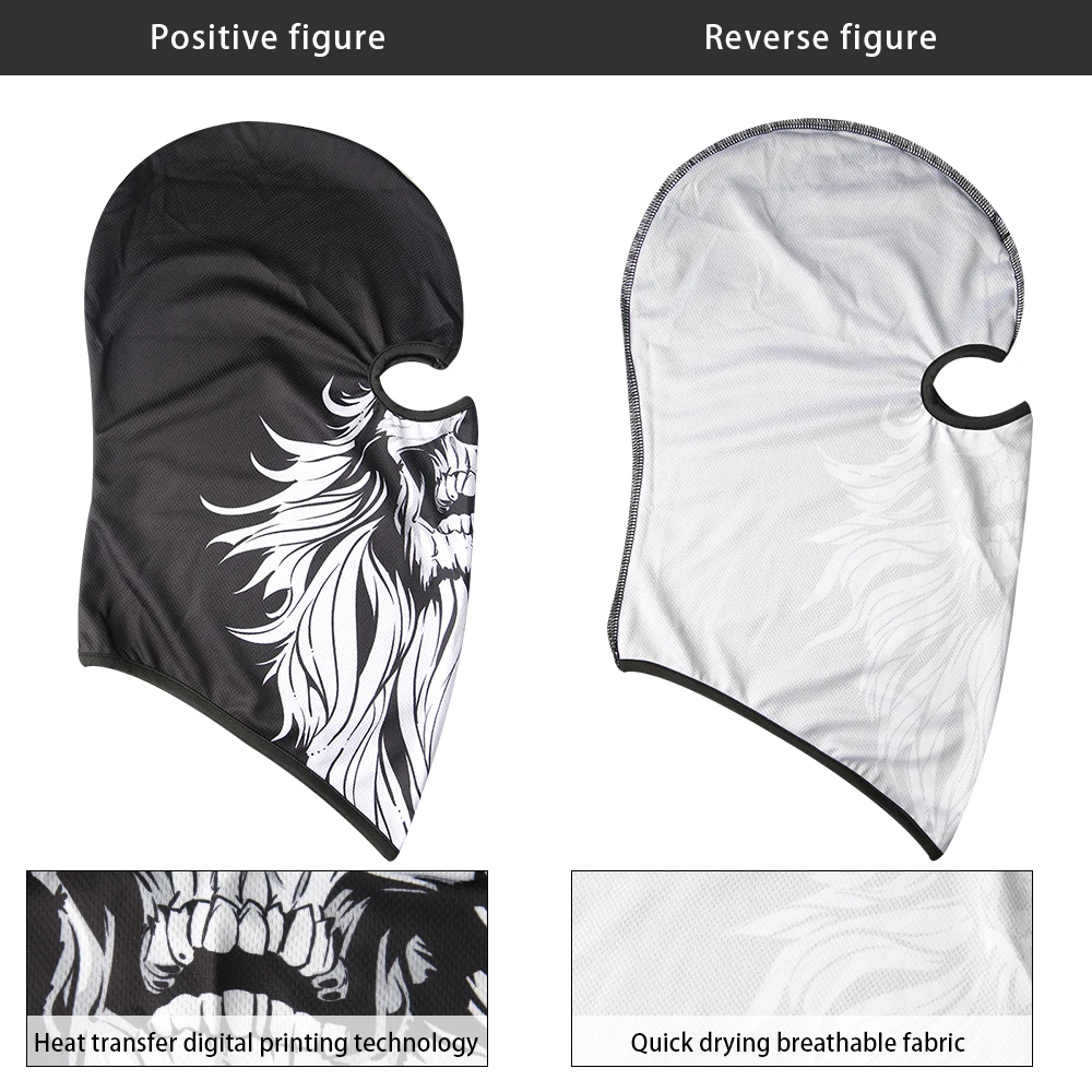 Skull Balaclava Mask Men Cycling Cap Snowboard Ski Face Cover Motorcycle Bicycle Hat Bandana Scarf Neckwarm Breathable Windproof 2