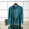 ALSEY Miyake Pleated Solid Color Cardigan Tops Women's T-shirt Summer New Loose Shirts and Blouses Aesthetic Clothing Loose 4