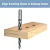 4Pcs/Set Taper Reamers 3/8" 1/2" 5/8" 3/4" M2 HSS Chucking Reamers Taper Bridge Reamer 5 Spiral Flutes Bridge Steel Reamers 4