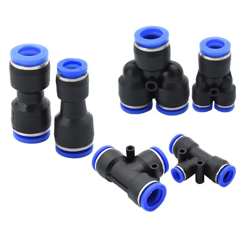 1PC Pneumatic Fitting Pipe Connector Tube Air Quick Fittings Push In Hose Couping  PU PY PM Hose Connector 4/6/8/10/12/14/16mm