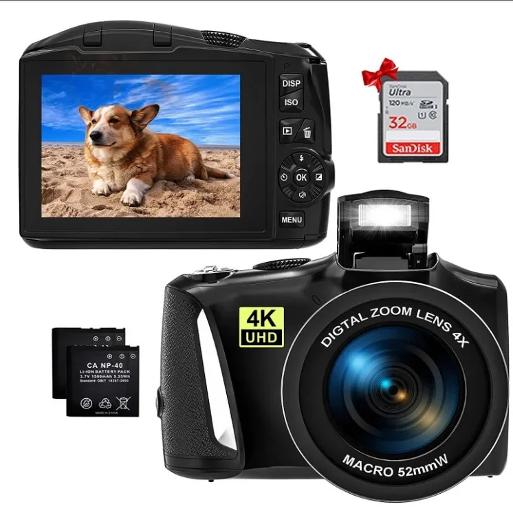48MP 4K Full HD Digital Camera for Beginners 3-Inch with High Resolution for Audio & Video Accessories