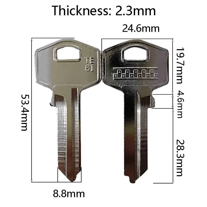 Iron Door Lock Keys Master Key House Pick Grupo Cadeado Exterior para Casa Hi-rel Te8i Pcs 10 Pcs 50 Pcs 100 Pcs em Branco
