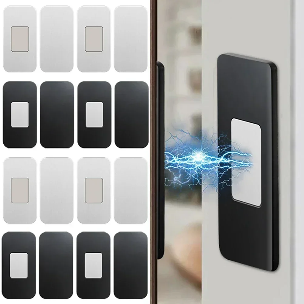 Magnetic Cabinet Catches 1/5set Adhesive Invisible Magnets Latches Closet Door Catch Wardrobe Cupboard Door Closer Hardware