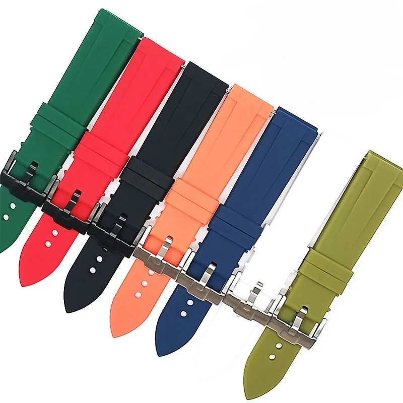 Cinturino Per Orologio In Gomma Universale Da 20Mm Per Seiko Prospex Rolex Submariner Oysterflex Daytona Huawei Watch Gt2 Cinturino Di Ricambio Per Or