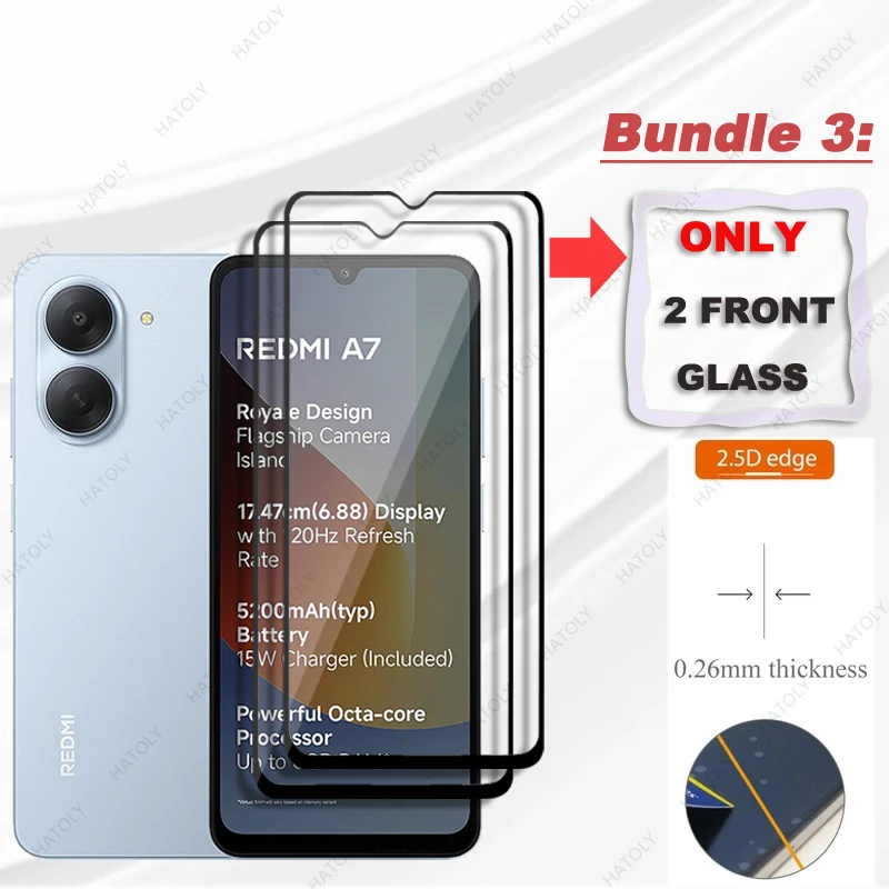 Premium Tempered Glass Screen & Camera Lens Protector with Black Edge
