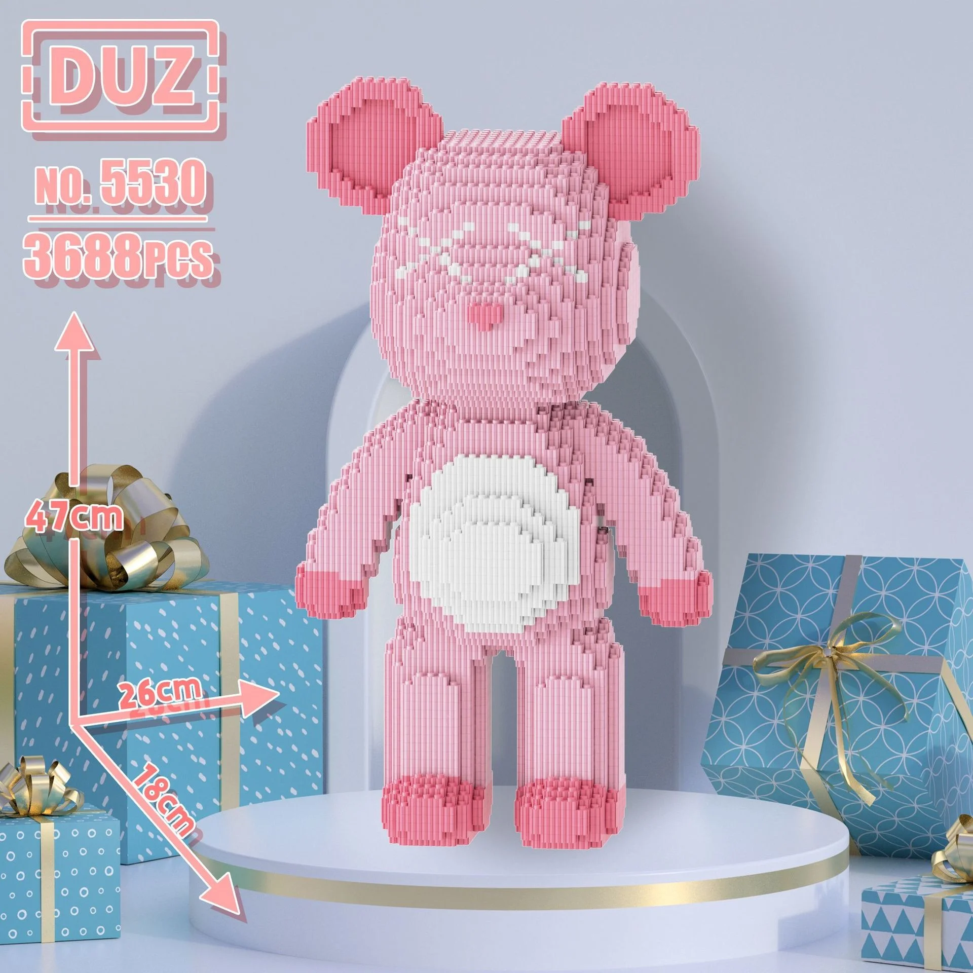 Oversized Violents Bear Building Blocks Assembled Toys DIY Adult Educational Children's Toys Birthday Gift Model Dolls Toys 6