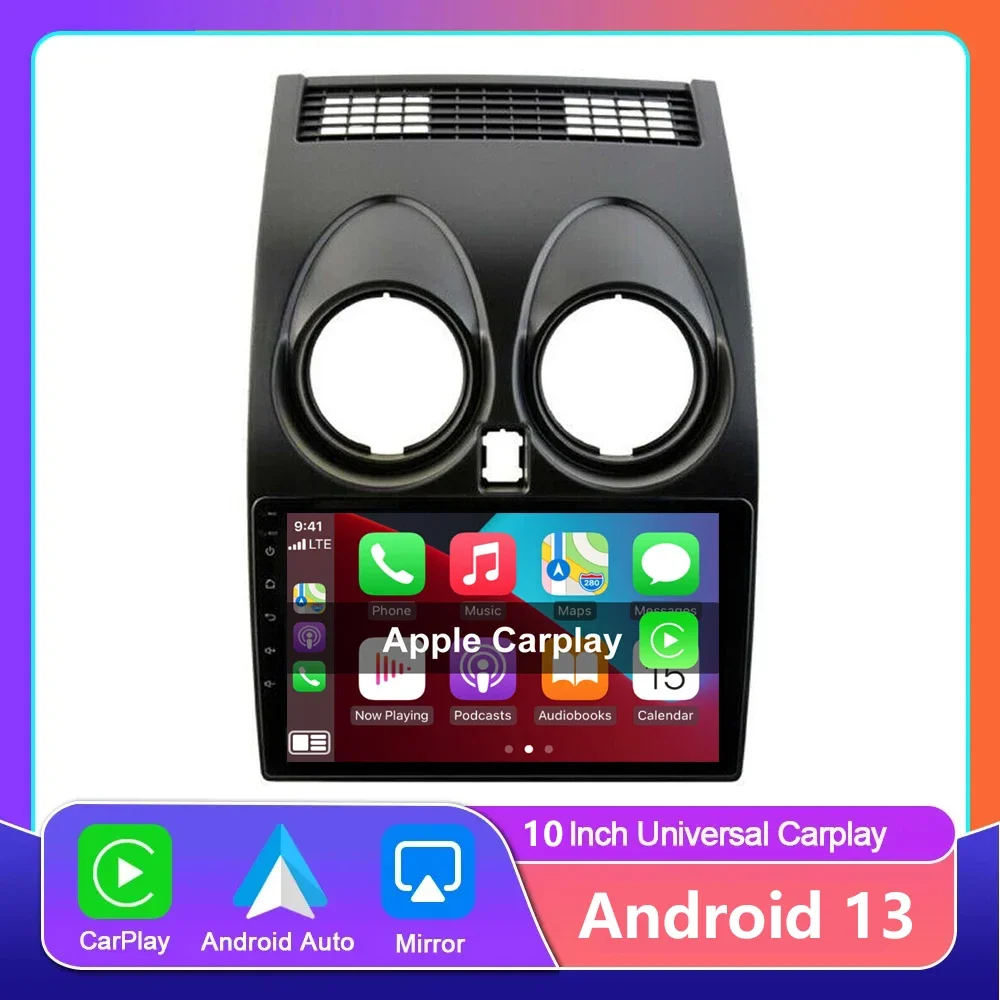 

Автомобильный радиоприемник 2 Din Android 13 для Nissan Qashqai J10 2006 2007 2008-2013 мультимедийный плеер беспроводной Carplay Автомобильный видео DVD стерео