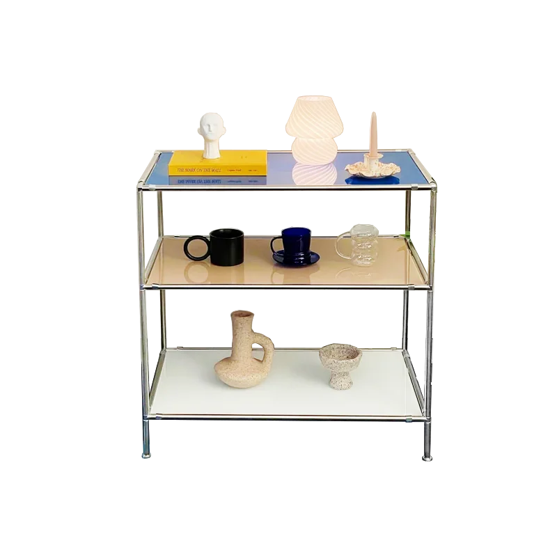 Antique storage multi-layer shelf living room creative sofa edge cabinet