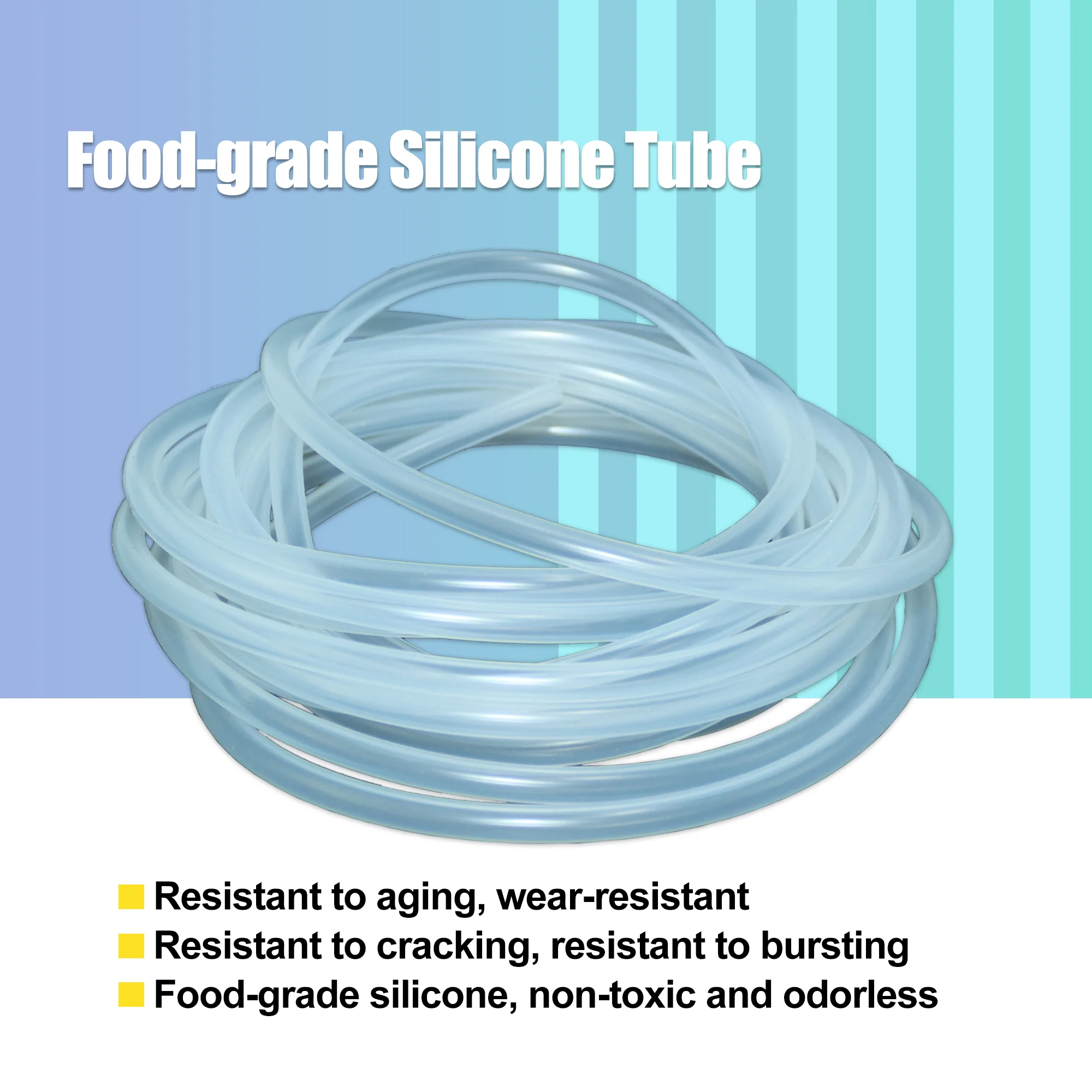 Silikonschlauch, Lebensmittelqualität, transparent, 2, 3, 4, 5, 6, 7, 8, 9, 10, 12, 14 mm, flexibler, ungiftiger Hochtemperatur-Rohr für Garten, Küche, Auto – Detail 1