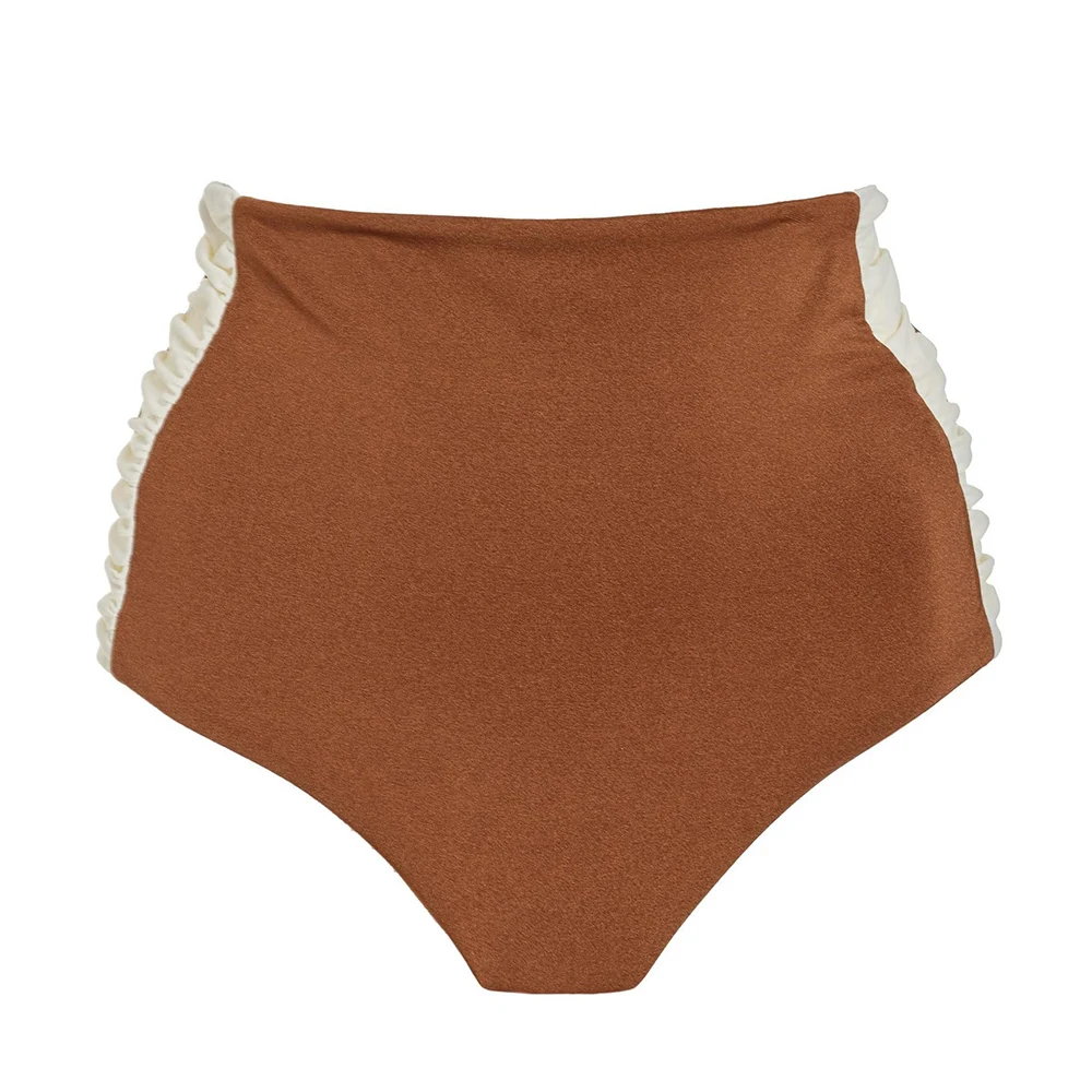 Fashion Beach Bikini Set 2 Piece Swimsuit Color Block Women's Swimwear High waisted Beach Style Bathing Suits Sexy / New 2023
