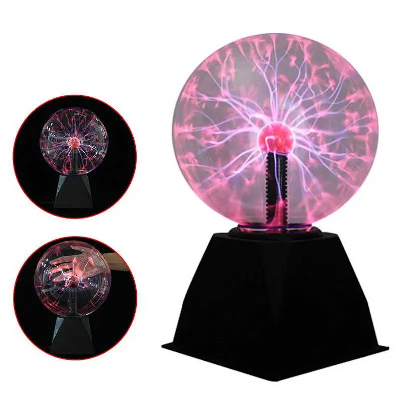 8 Inch Plasma Ball Lamp Globe Static Night Light Magic Touch Sound