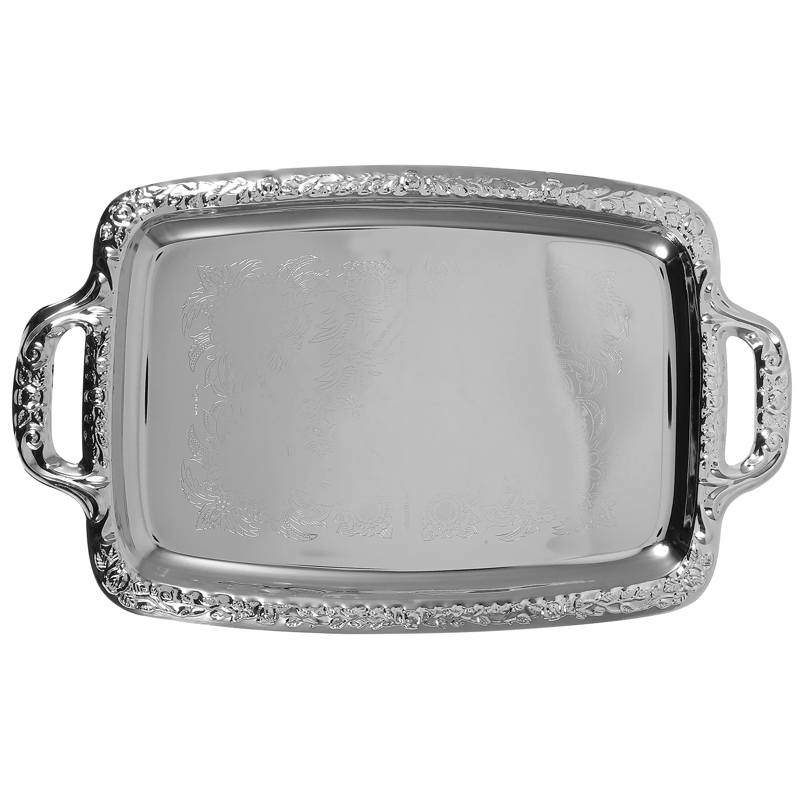 Bread Tableware Storage Silver Retro Decor Living Room Serving Plate Coffee Round Household Footstool Metal Kitchen metal storage tray