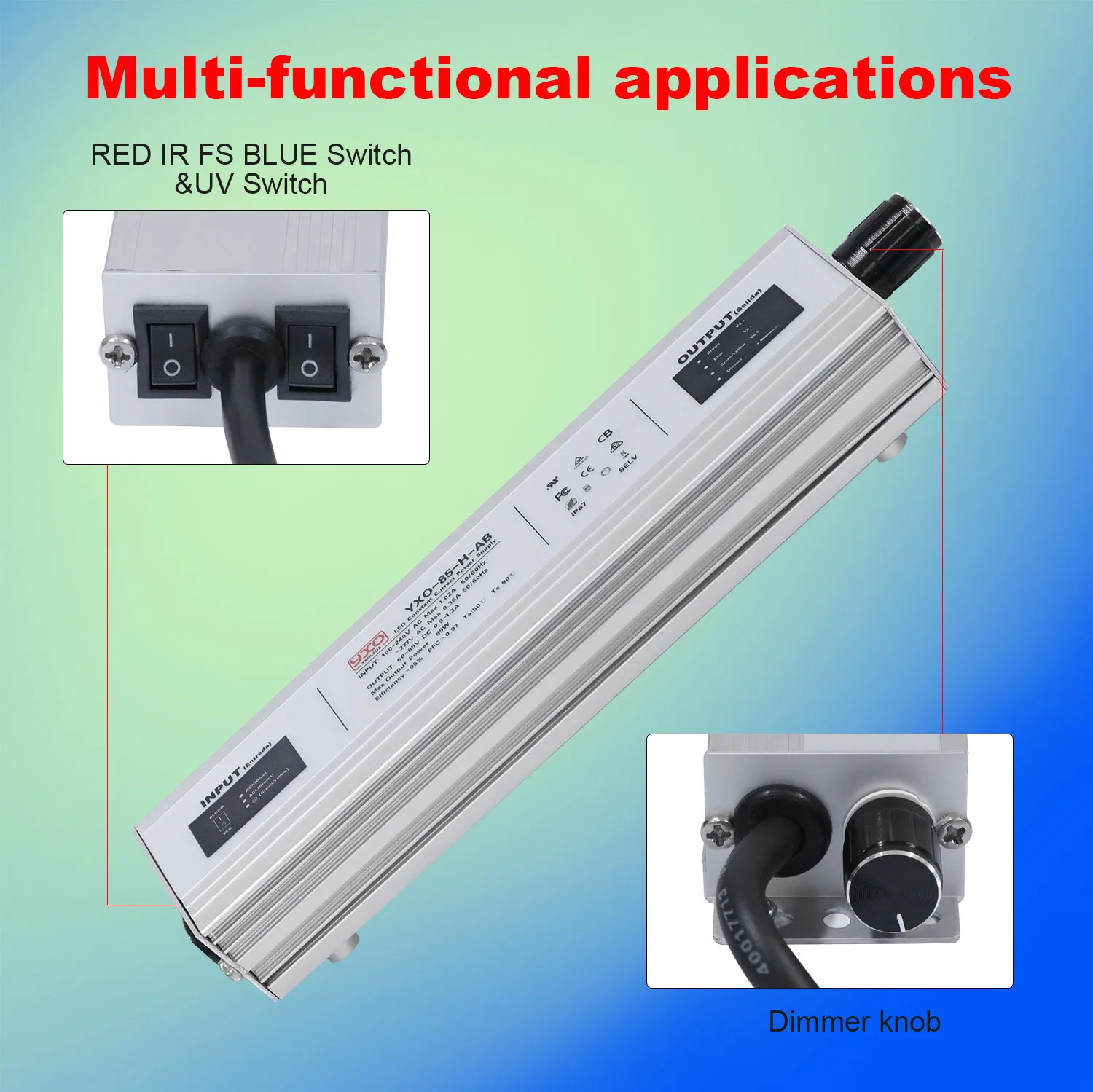 LM301H EVO LED Wachstumslampe mit 85W Infrarot-Wachstumslampe für Hydroponik Gartenbau Indoor-Pflanzenwachstumslampe – Detail 4