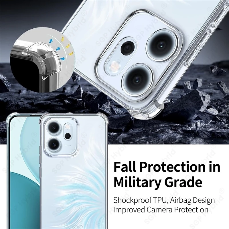 Shockproof Clear Crystal Case - Slim TPU Soft Shell Cover