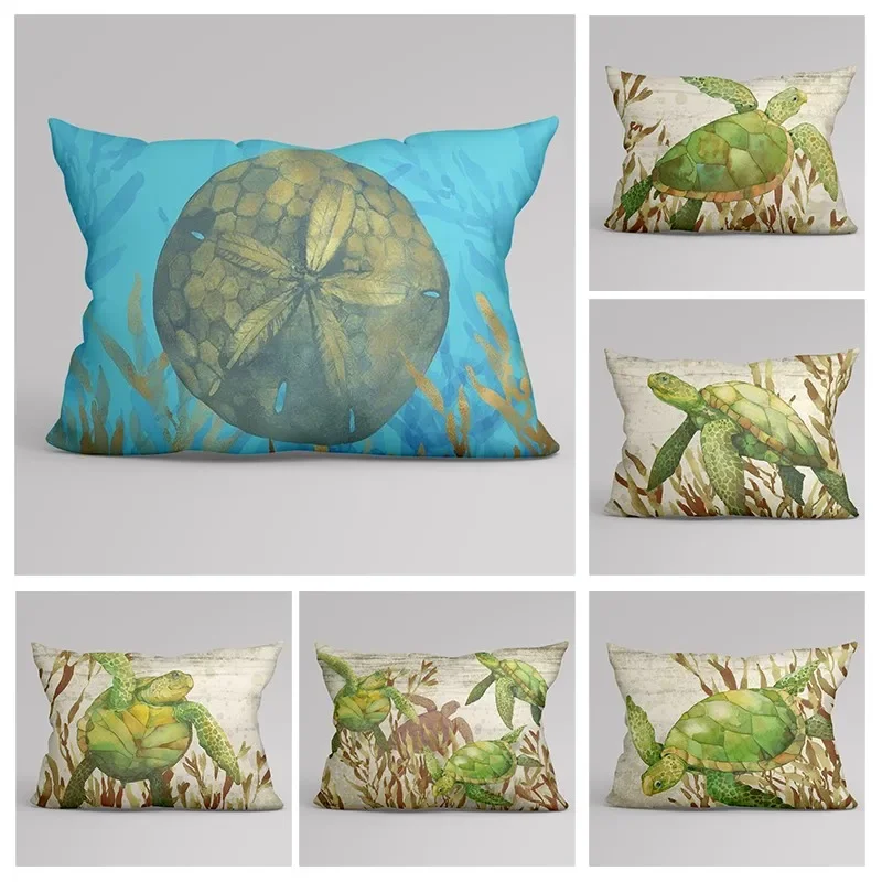 

Hawaiian style pillowcase sofa cushion cover rural beach animal decoration pillowcase throw pillowcase customized 30x50 40x60