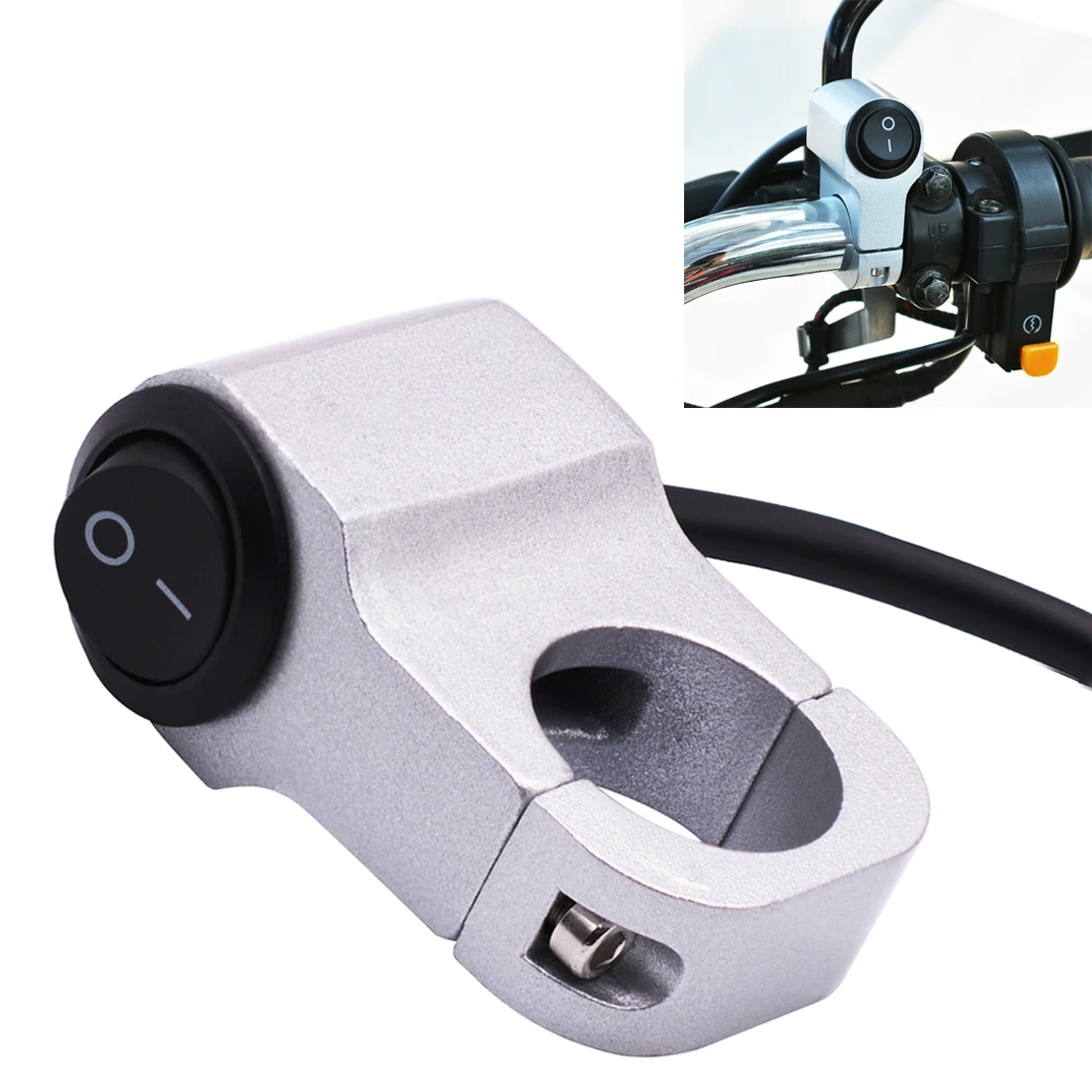 

Motorcycle Headlight Auxiliary Light Aluminum Alloy Switches with Lock