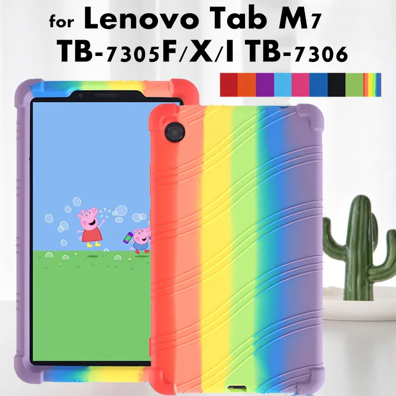 

Lenovo Tab M7 TB-7305F/X/I TB-7306 3rd 7 inch Tablet Case Super Shockproof Soft Silicone Protective Case Stand Cover