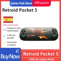 Портативные игровые плееры AMPOWN Retroid Pocket 5 RP5, 5,5-дюймовый AMOLED-экран 1080P, Android 13, портативный ретро-плеер для видеоигр SD865