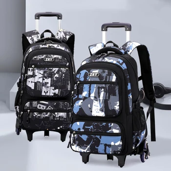 Zaino da scuola per bambini con ruote Borsa da scuola con ruote per ragazzi Zaino con ruote per bambini Borsa trolley Zaino per studenti Bookbag 1