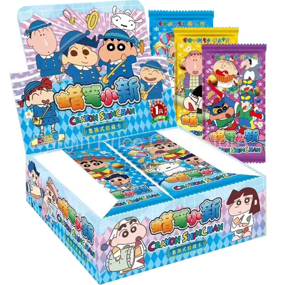 2023 Crayon Shin-Chan Collection Card Laser Doraemon Card Gift Crayon Small Collection Cartoon Spring Day Defense Team Card Gift