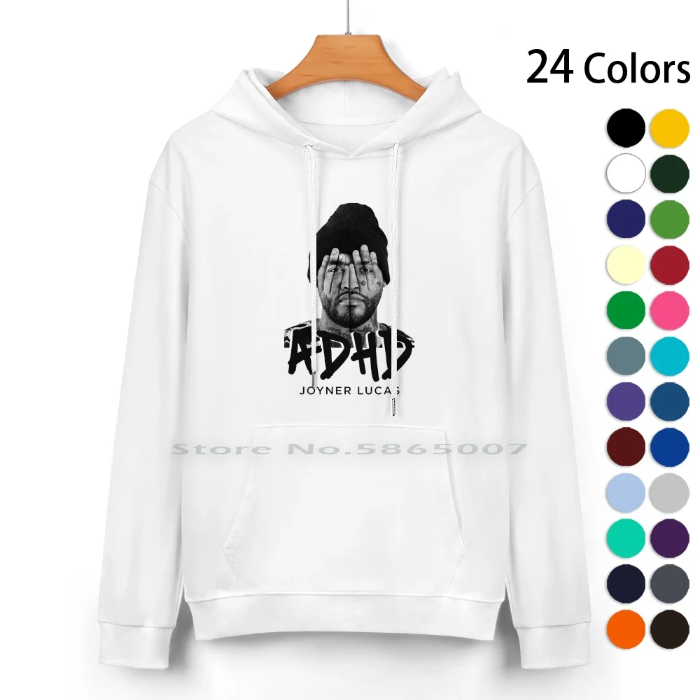 Adhd Joyner Lucas Felpa Con Cappuccio In Puro Cotone Maglione 24 Colori Joyner Lucas Adhd Rap Hip Hop Logic Hopsin Lil Dicky Vic Mensa Kendrick