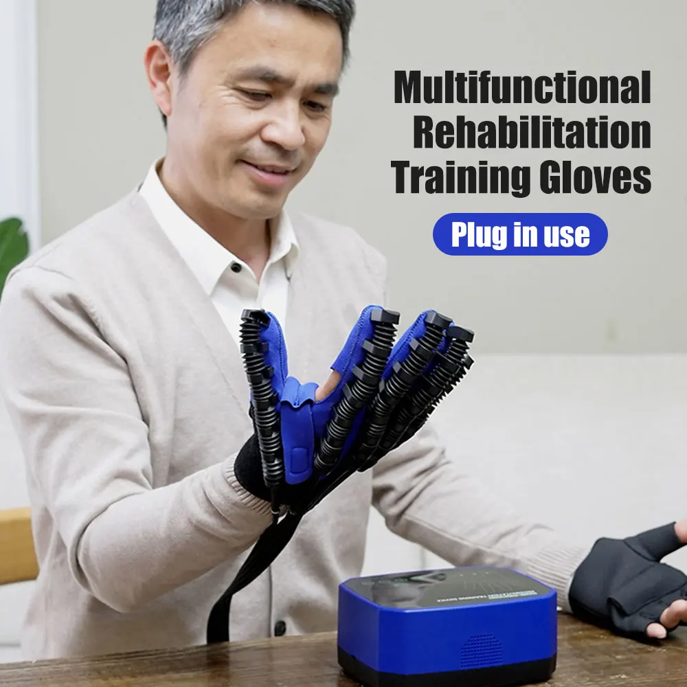 Description Picture 2 of itemRehabilitation Robot Gloves Equipment Hand Massage Training Glove Patients Stroke Hemiplegia Finger Hand Function Recovery Tool