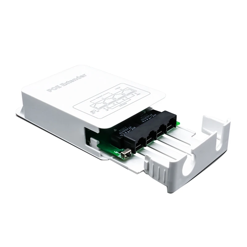 

Удлинитель POE с 4 портами, 100 м, сетевой репитер POE с защитой от дождя, IP30 VLAN 44-57 в 30 Вт для камеры POE, беспроводная точка доступа, легкая установка