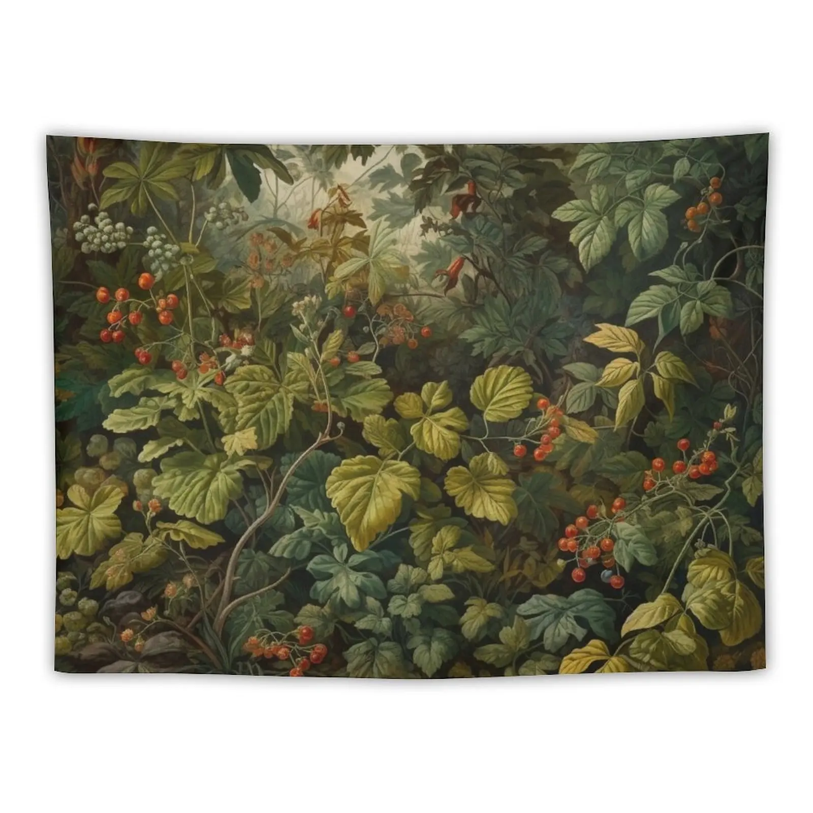 빈티지 식물 장식 자연 그림 그림 태피스트리, 침대 방 장식, 벽걸이 벽걸이