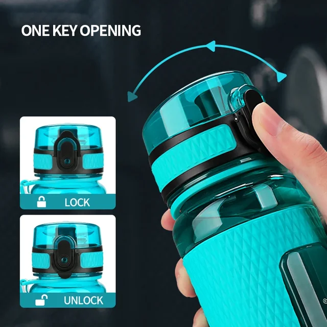 UZSPACE Sport Water Bottles BPA Free Portable Gym Anti-fall Leak-proof Large Capacity Fitness Kettle Tritan Plastic Drink Bottle 3