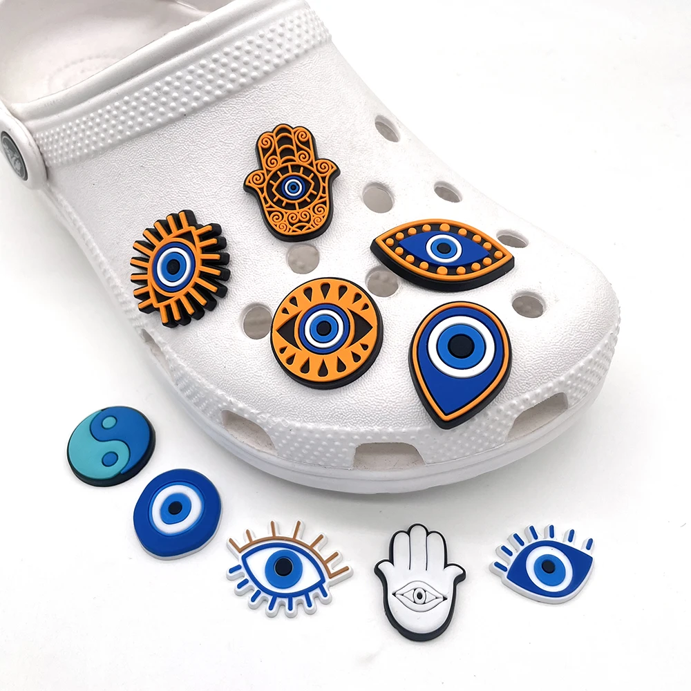 

Eyes Hand Taiji Shoe Croc Charms for Clogs Sandals Decoration Shoe Accessories Charms for Friends Gifts