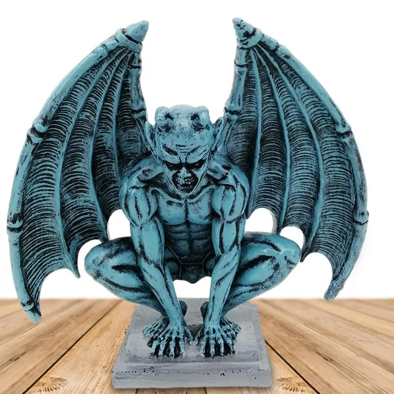 

Gargoyle Garden Statue Outdoor Resin Winged Gargoyle Decor With Hands On The Floor Home Decor Figurine Gothic Decoration
