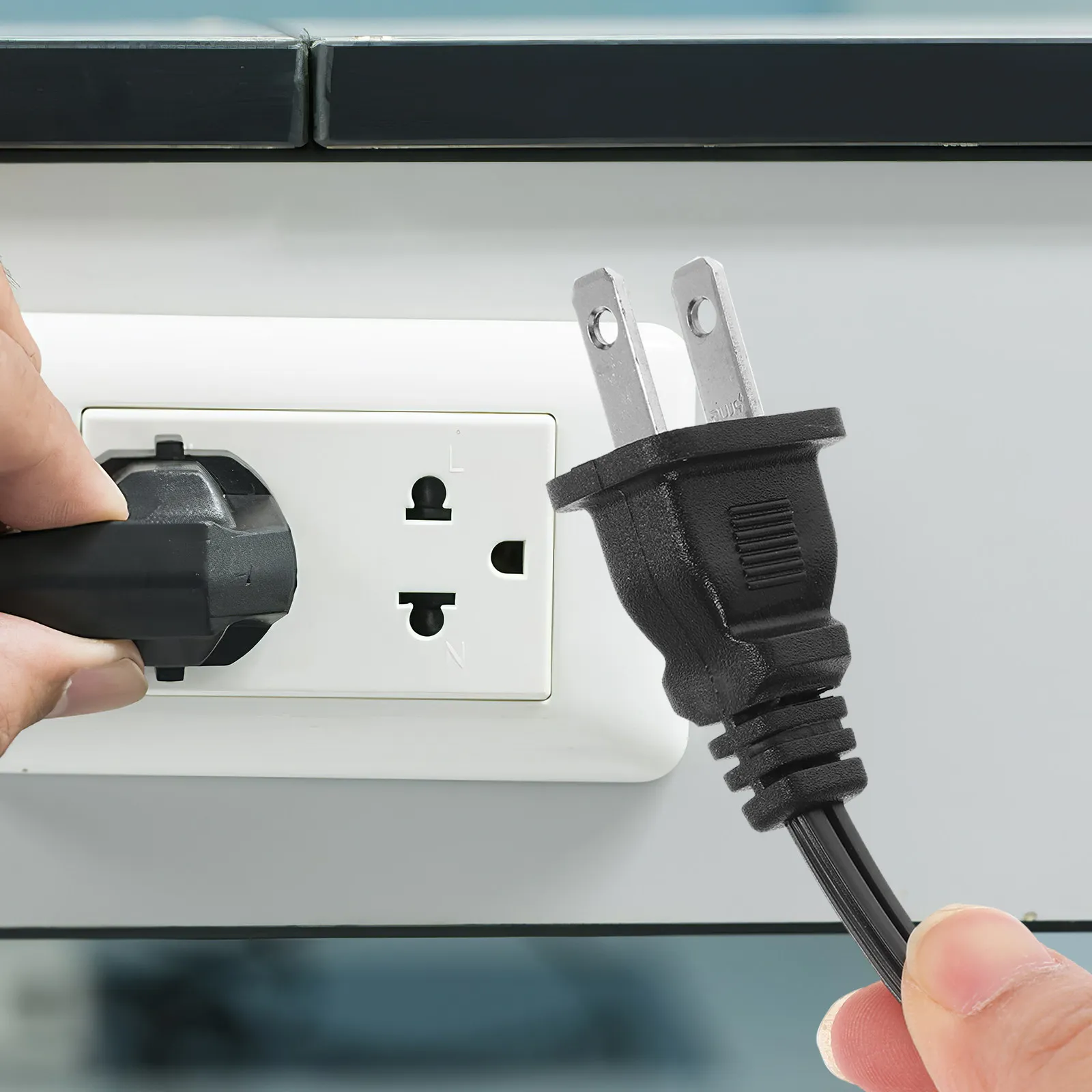 전원 코드 15M 전기 케이블 2구 교체용 플러그 연장 코드 램프, 가전제품, 전기담요, 가정 및 사무실용