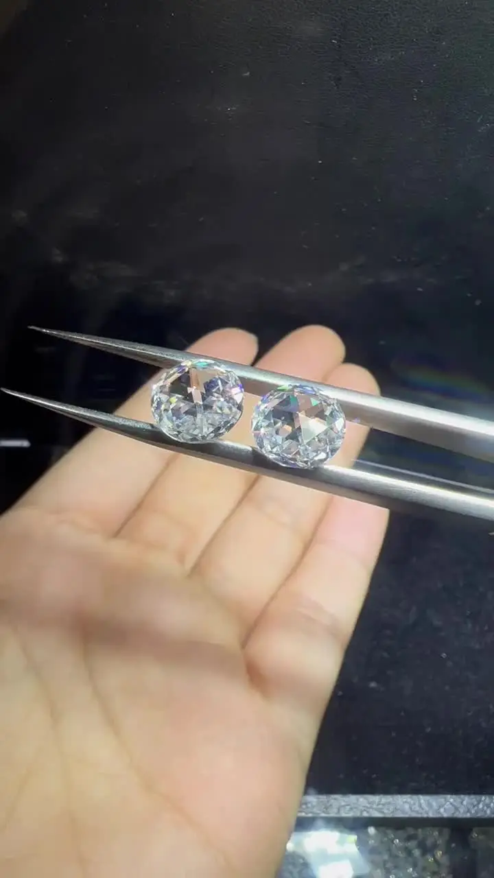 Pirmiana Doule Face Rose Cut D VVS1 Муассанит свободный драгоценный камень с сертификатом GRA для