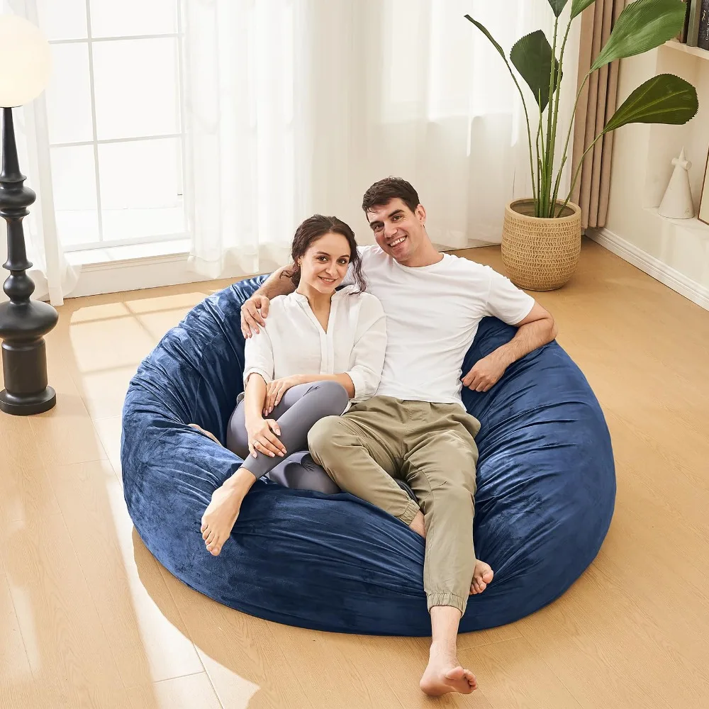 

2024 New Chairs for Adults - 5' Memory Foam Furniture BeanBag Chair - Large Sofa with Soft Micro Fiber Cover