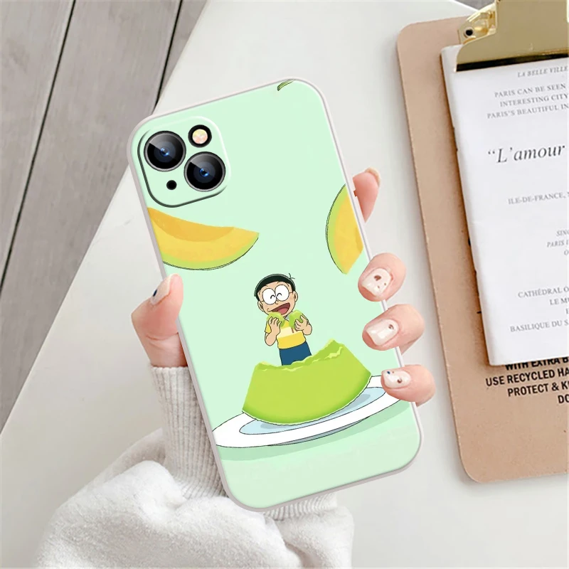 Fashion Doraemon Phone Case For iPhone 13 11 Pro MAX XS XR X 12 Mini 7 8 Plus 6S 6 Cartoon Soft Silicone Shockproof Cover Funda iphone xr card case