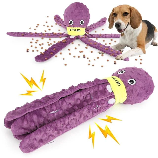 Octopus Soft Plush Toy Dogs Voice Plush Toy Interactive Dog Chew Toys Plush Stuffing Pet Supplies Dog Toys for Small Medium Dogs 4