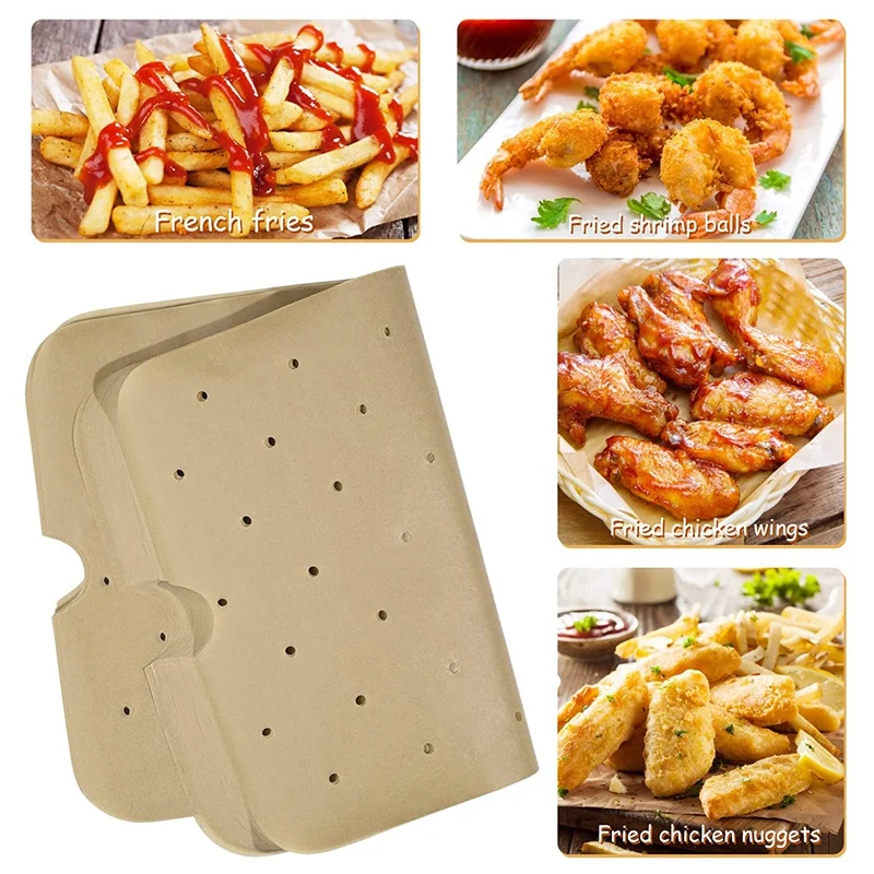 200 Pcs Air Fryer Parchment Paper Liners For Ninja Foodi XL Smart FG551 6-In-1 Indoor Grill For Ninja Foodi Accessories Air Fryer Accessories Disposable Air Fryer Paper