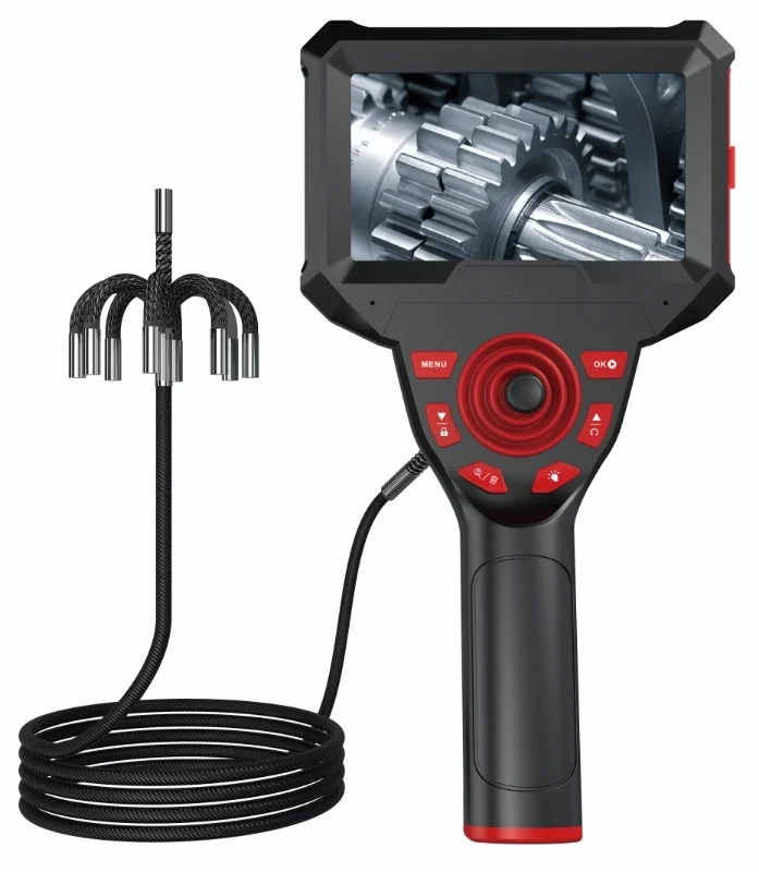 US22 산업용 5인치 스크린 내시경 3.9mm 1m 4방향 조절 가능 내시경 검사 카메라 다국어 지원 LED 조명 포함