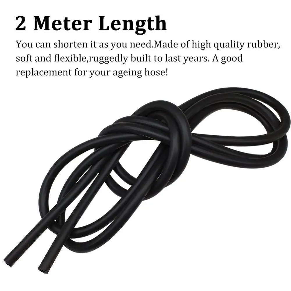 5pcs/Set 2m Car Windshield Washer Hose Automotive Car Wiper Blade Pipe Windshield Jet Spray Washer Nozzles Water Hose Fluid Tube 4