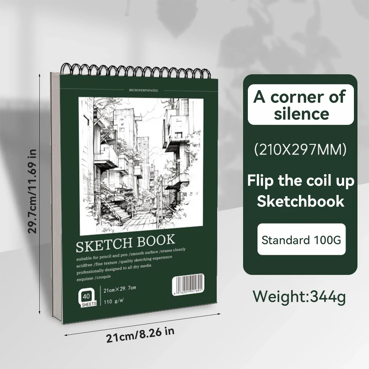 A3/A4/A5 Spiral Bound Artist Sketchbook Acid-Free Paper Drawing Pad for Art Students Professional Sketching Notebook Stationery 5